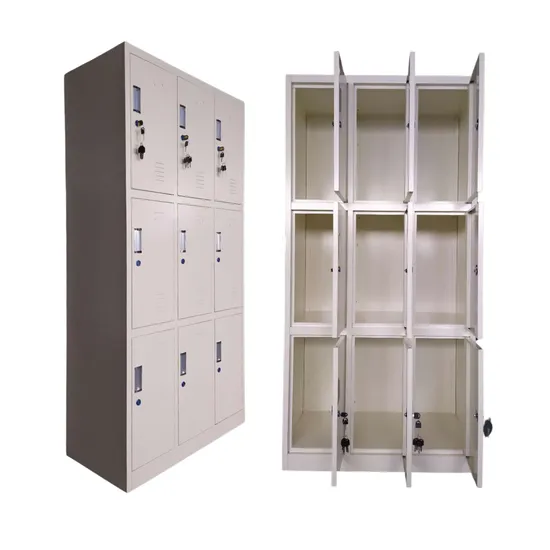 Steel 9 Compartment Gym Clothes Locker for Staffs 