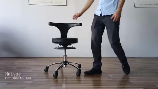 ESD Swivel Laboratory Cleanroom Lab Stool with Rolling Backrest 