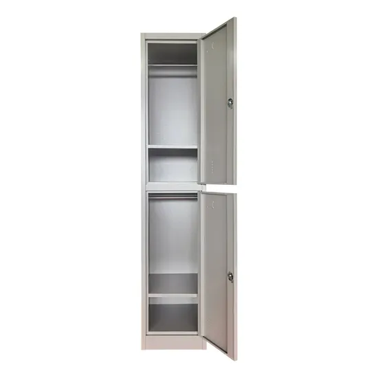 Knock Down 2 Compartment School Locker Manufacturer Metal Furniture 