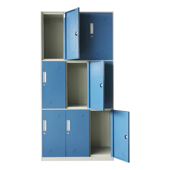 3 Tier 9 Door Multifunction Storage Steel Locker for Cinema/Rest Room/Station 