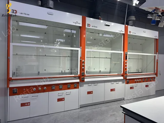 Laboratory Fume Hoods with UV Light and Customized Features for Lab Ventilation 