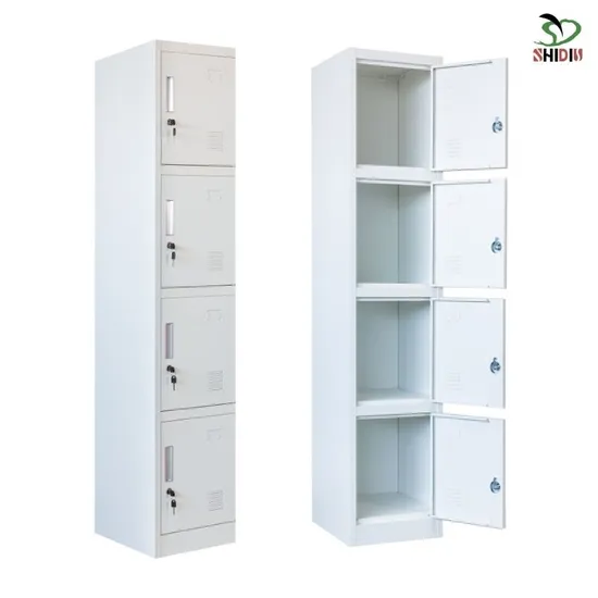 4 Tier Lockable School Metal Wardrobe Box Gym Storage Cloth Storage Locker 