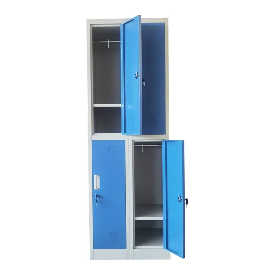 Metal 4 Doors Cloth Wardrobe Employee Locker for Office Staff 