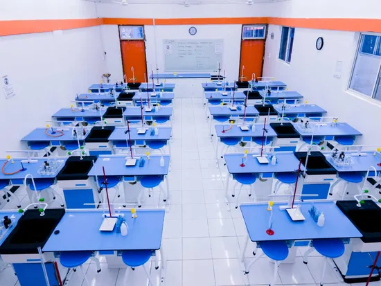Octagonal Science Phisics Experiments Laboratory Table 